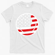 American Flag Smile Vintage Face T-Shirt