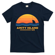 Amity Island 1975 Retro Sunset Movie Vintage T-Shirt