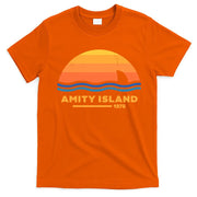 Amity Island 1975 Retro Sunset Movie Vintage T-Shirt