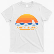 Amity Island 1975 Retro Sunset Movie Vintage T-Shirt