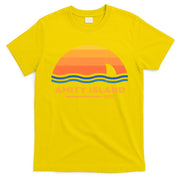 Amity Island 1975 Retro Sunset Movie Vintage T-Shirt