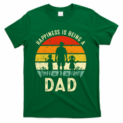 Happiness Is Being A Dad Father's Day Retro Sunset T-Shirt