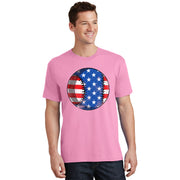 Baseball Ball 4th Of July Boys American Flag T-Shirt