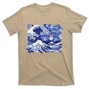 Blue Cats Wave For Kamala Funny Cat Lovers Kamala Harris T-Shirt