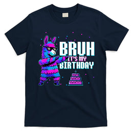 Bruh Its My Birthday Llama Pinata Family Party Bday T-Shirt