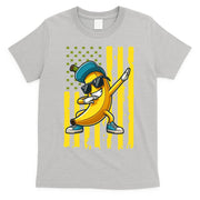 Banana Lover Retro American Flag Dabbing T-Shirt