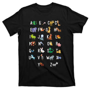 Back To School Alphabet Animals Kindergarten Teacher T-Shirt