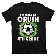 Back To School First Day Of 4th Grade Soccer T-Shirt