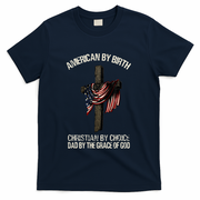 Dad By The Grace Of God Vintage Funny Gift T-Shirt