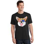 Corgi 4th Of July American Sunglasses Dog Puppy USA Dog T-Shirt