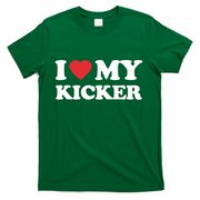 I Love My Kicker Mom Dad Mother Father Football Gift T-Shirt