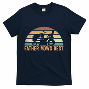 Father Mows Best Lawn Care Dad Mowing Gardener T-Shirt