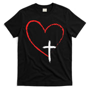 Christian Faith Love Heart Jesus God Cross T-Shirt