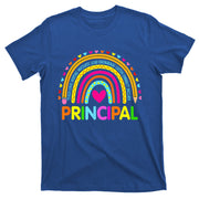 Cute Hearts Rainbow Funny Back To School Inspire Principal T-Shirt