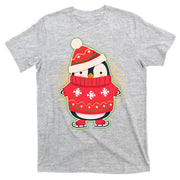 Christmas Holiday Penguin Skates T-Shirt