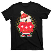 Christmas Holiday Penguin Skates T-Shirt