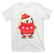 Christmas Holiday Penguin Skates T-Shirt