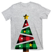 Christmas Multi Plaid Tree T-Shirt
