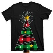 Christmas Multi Plaid Tree T-Shirt
