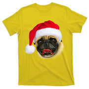 Christmas Pug Santa Hat Cute T-Shirt