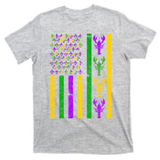 Crawfish Fleur-De-Lis Flag Mardi Gras T-Shirt