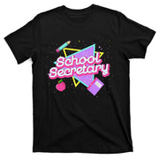 Cute School Secretary 80s 90s Back To School T-Shirt