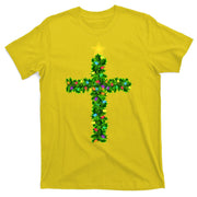 Christmas Tree Holly Cross T-Shirt