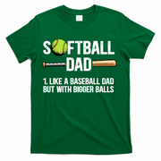 Softball Dad Just Like A Baseball Dad But With Bigger Balls Cute Gift T-Shirt