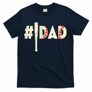 Fathers Day Hashtag Baseball Bat Dad Daddy Papa Sport T-Shirt