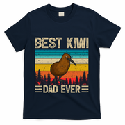 Kiwi Bird Vintage Funny Best Kiwi Dad Ever FatherS Day Gift T-Shirt