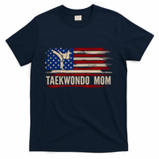 Vintage Taekwondo Mom American Usa Flag Sports The Kick Cool Gift T-Shirt