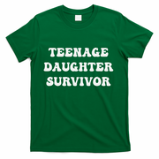 Teenage Daughter Survivor Teenager Dad Mom Groovy FatherS T-Shirt