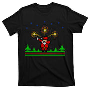 Dabbing Santa 8-Bit Ugly Christmas T-Shirt