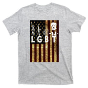 Donald Trump LGBT Liberity Guns Beer Trump USA Flag T-Shirt