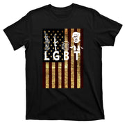 Donald Trump LGBT Liberity Guns Beer Trump USA Flag T-Shirt