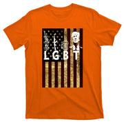 Donald Trump LGBT Liberity Guns Beer Trump USA Flag T-Shirt