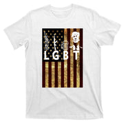 Donald Trump LGBT Liberity Guns Beer Trump USA Flag T-Shirt