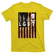 Donald Trump LGBT Liberity Guns Beer Trump USA Flag T-Shirt