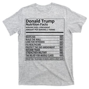 Donald Trump Nutrition Facts Political Humor T-Shirt