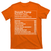 Donald Trump Nutrition Facts Political Humor T-Shirt