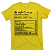 Donald Trump Nutrition Facts Political Humor T-Shirt