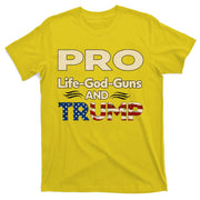 Donald Trump Pro Life God Gun T-Shirt