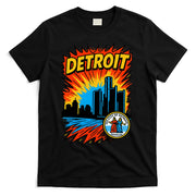 Detroit Retro Comic Style T-Shirt