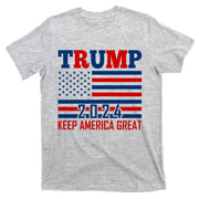 Donald Trump 2024 Keep America Great Usa Flag T-Shirt