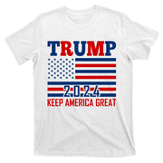 Donald Trump 2024 Keep America Great Usa Flag T-Shirt