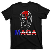 Donald Trump Maga Gun Shot To The Ear T-Shirt