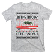 Drifting Through The Snow Ugly Christmas Sweater T-Shirt