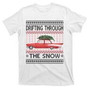 Drifting Through The Snow Ugly Christmas Sweater T-Shirt
