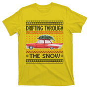 Drifting Through The Snow Ugly Christmas Sweater T-Shirt