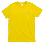 Embroidered 3 Nails Cross Jesus Christ Christian Faith In God Embroidered T-Shirt